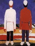 Two men portrait Kasimir Malevich